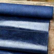 贵州黔东南侗布蓝染亮布蛋清布手织提花传统蓝靛蓝亮布宽40cm