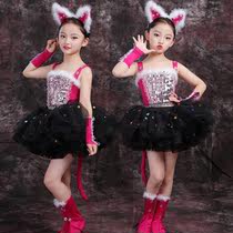 六一儿童演出服舞蹈服蓬蓬裙幼儿园学生爵士舞猫咪表演服动物服装