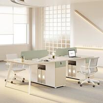 职员办公桌椅组合简约现代2四6人位屏风员工电脑桌子办公室办公桌
