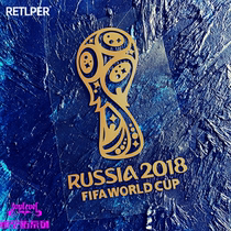 TLP镂空车贴 FIFA2018俄罗斯世界杯大力神奖杯前挡风玻璃贴摩托车