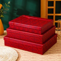 礼品盒空盒子古典风大号红色新年礼盒保暖内衣围巾包装盒定制logo
