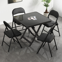 棋牌室桌子折叠式手动麻将打扑克牌小方桌手搓家用宿舍四方桌简易