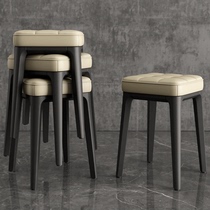凳子家用塑料加厚圆凳现代简约书桌凳餐厅椅子矮凳备用可叠放板凳