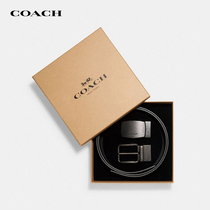 【官方授权】COACH/蔻驰腰带皮质经典商务皮带双面礼盒装男士礼物