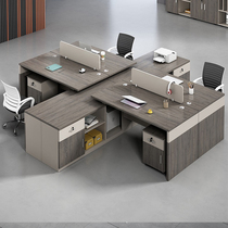 简约现代屏风职员办公桌4/6双人员工位桌椅组合财务室家具工作位