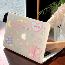 适用于macbook保护壳2023款air苹果电脑macbookpro笔记本13.3寸保护套透明Mac超薄14/15寸软外壳卡通全包磨砂