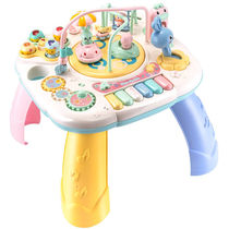 欣格婴儿多功能游戏桌宝宝玩具0-3-6-12个月新生儿早教音乐弹琴学