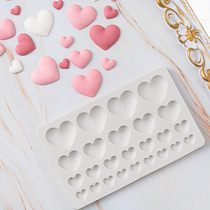 DIY爱心硅胶模具巧克力翻糖蛋糕模具心形甜点装饰摆件烘焙用品