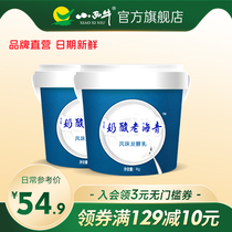 小西牛青海老酸奶原味大桶装新鲜生牛乳发酵 1kg*2桶  新鲜日期