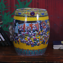 景德镇陶瓷米缸家用带盖密封面粉缸20斤30斤50斤百子图米桶储物罐