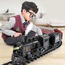 儿童电动小火车轨道玩具仿真遥控蒸汽火车网红男孩3-6岁5生日礼物