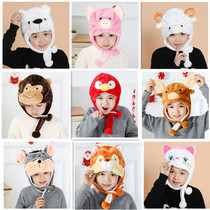 儿童表演卡通帽子北极熊小狗老鼠小鸡小猪绵羊猩猩头饰小动物礼物
