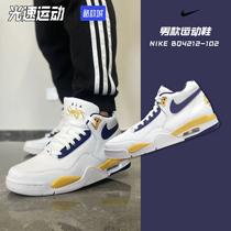 Nike耐克男鞋2023新款AJ4湖人男子秋冬季篮球鞋耐磨中帮复古实战