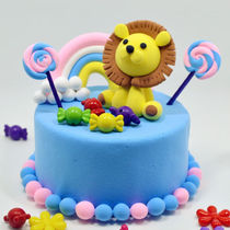 儿童手工diy创意玩具超轻粘土彩泥橡皮泥蛋糕甜品模具套装狮子蛋