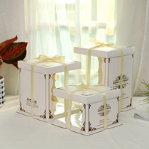 透明蛋糕盒子6 8 10 12寸双层三层芭比加高半透明生日外卖盒定制