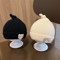 宝宝帽子毛线帽秋冬季婴儿1岁女童男童毛线可爱超萌保暖帽6-12月