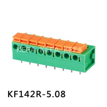 弹簧式PCB接线端子KF142V直针 KF142R弯针 5.08mm 7.62mm 可拼接