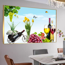 新款水果餐厅装饰画单幅晶瓷画客厅卧室墙挂画饭厅单联金属框壁画