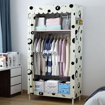 简易衣柜出租房用布艺简约现代卧室经济型单人组装加固家用布衣柜