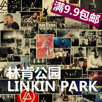 林肯公园海报 摇滚乐队画报音乐无框画 Linkin Park 牛皮纸装饰画