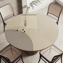 圆形桌桌垫几何图案防水防油免洗隔热客厅茶几保护垫餐厅餐桌桌布