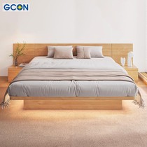 志光日式榻榻米床主卧储物双人床现代简约小户型省空间实木悬浮床