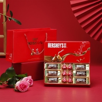 好时之吻巧克力水滴排块组合6+6铁盒礼盒装满月成品结婚喜糖