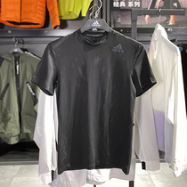 阿迪达斯T恤男士冰丝短袖速干衣Adidas运动套装夏透气上衣 FL4333