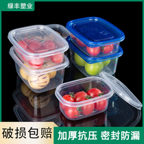 加厚一次性餐盒食品级长方形带盖水果捞打包盒子甜品商用外卖饭盒