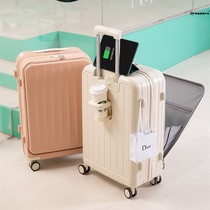 。行李箱 智能可坐人飞机可带登机免托运前置开口充电女旅行箱24