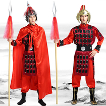 唐汉男女将军盔甲古装古代士兵服装儿童成人套装花木兰演出服铠甲