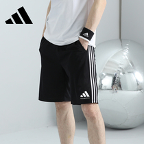 Adidas阿迪达斯短裤男潮正品夏季新款运动宽松休闲三道杠五分裤子