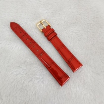 劳士顿手表带适用天梭名梭天珺雷诺红色女款14mm真皮手表带皮带