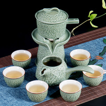 茶具套装家用泡茶壶石磨懒人陶瓷茶壶功夫茶杯半全自动泡茶器紫砂