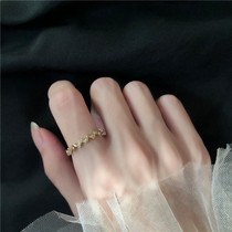 麦穗叶子超细戒指女时尚个性ins潮冷淡风小众设计食指指环A132