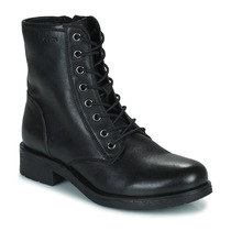GEOX/健乐士女靴中跟增高短筒皮靴气质显瘦黑色马丁靴冬季2024款
