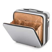 手提行李箱16寸小型前开盖商务旅行箱大容量便携前开口化妆密码箱