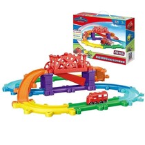 奥迪双钻恰恰特快车小火车组装轨道火车玩具儿童电动赛车男孩礼物
