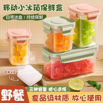 水果便当盒移动保鲜冰盒外出便携冰格野餐水果盒宝宝辅食盒保鲜盒