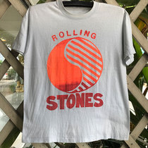 滚石乐队周边趣味创意阴阳图潮牌印花短袖vintage古着阿美咔叽T恤