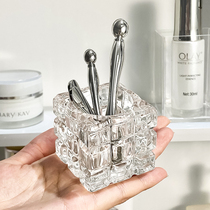 面霜勺子固定器桌面镜柜置放面膜刷眼按摩棒挖取护肤化妆工具收纳