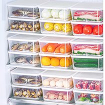 日本冰箱收纳盒保鲜盒食品级冷冻室专用肉类冰柜储藏密封整理神器