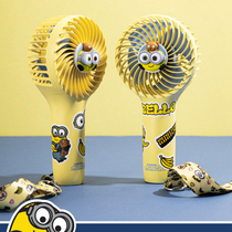 韩国正品小黄人手持风扇usb充电式便携超静音迷你电风扇卡通可爱