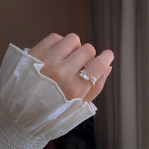 LaHabanagirl设计款《贝母蝴蝶》开口可调节日韩甜美天然珍珠戒指