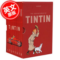 丁丁历险记 套装 英文原版 Tintin Collection The Adventures of Tintin 精装 收藏版 丁丁 1-8全套 8本套装 进口原版