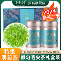 贵州都匀毛尖特级绿茶2024新茶明前云雾春茶嫩芽浓香型茶叶礼盒装