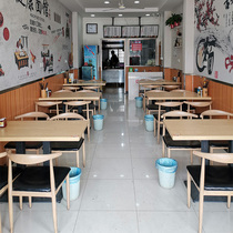 快餐小吃店咖啡厅奶茶甜品汉堡店烧烤面馆饭店餐饮桌椅组合经济型