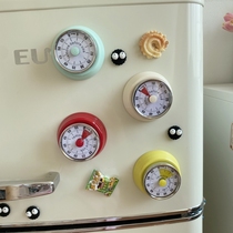 复古圆形机械计时器冰箱贴厨房做饭提醒器烘培工具磁铁定时器磁吸