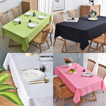 白色桌布布艺茶几书桌ins风生日拍照甜品台长方形纯色餐桌布台布