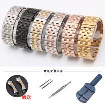 上海实心精钢手表带 机械表男女表链CR839 8040 X629不锈钢手表带